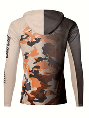 Men's Camo UPF 50 Sun Protection Hoodie Long Sleeve Quick Dry Top