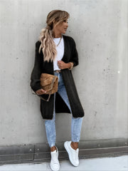 Women's Open Front Knit Cardigan Long Sleeve
