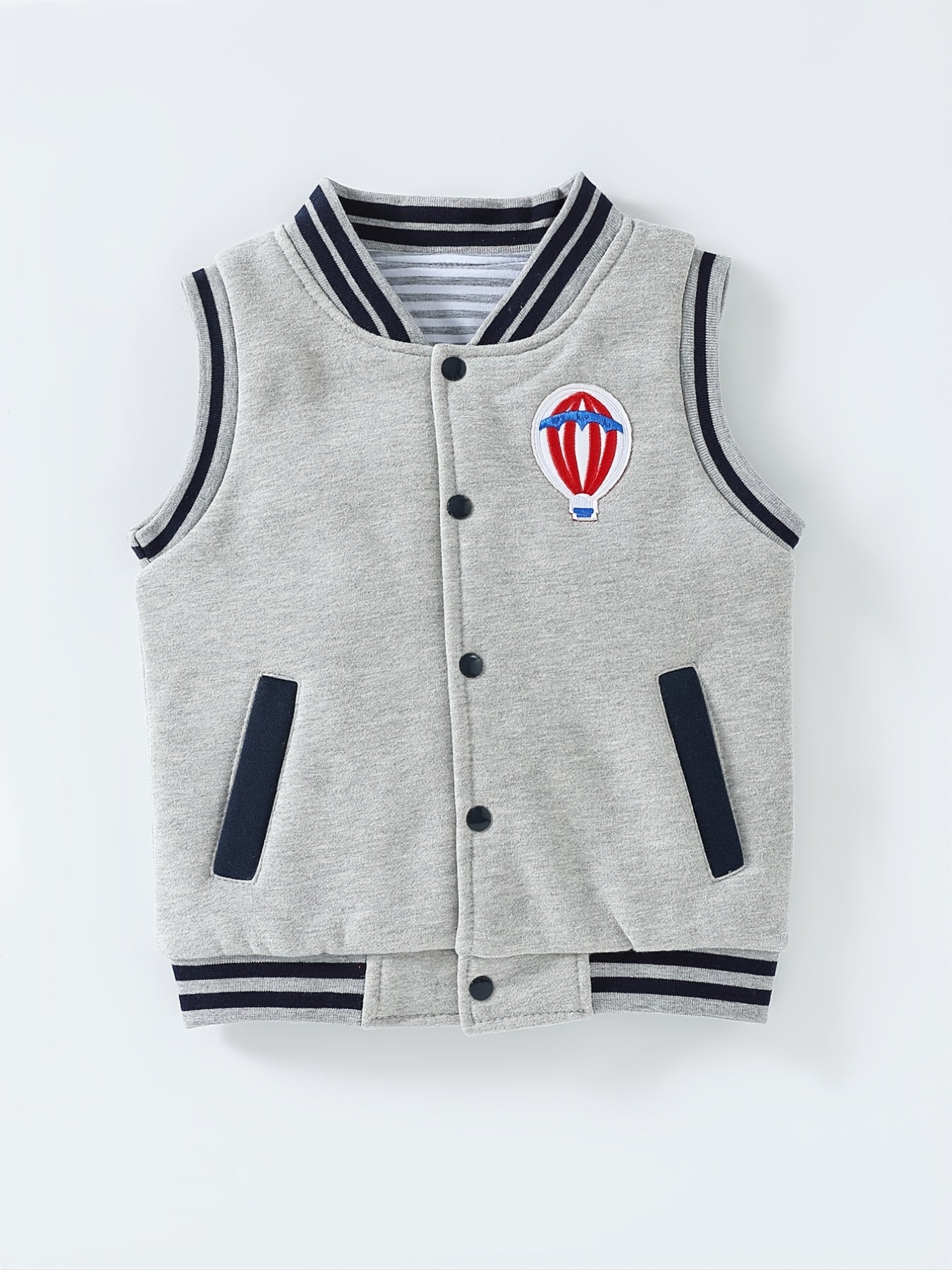 Baby Boys Hot Air Balloon Embroidered Vest for Autumn
