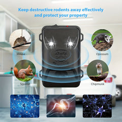 Ultrasonic Rat Deterrent With LED Strobe Lights