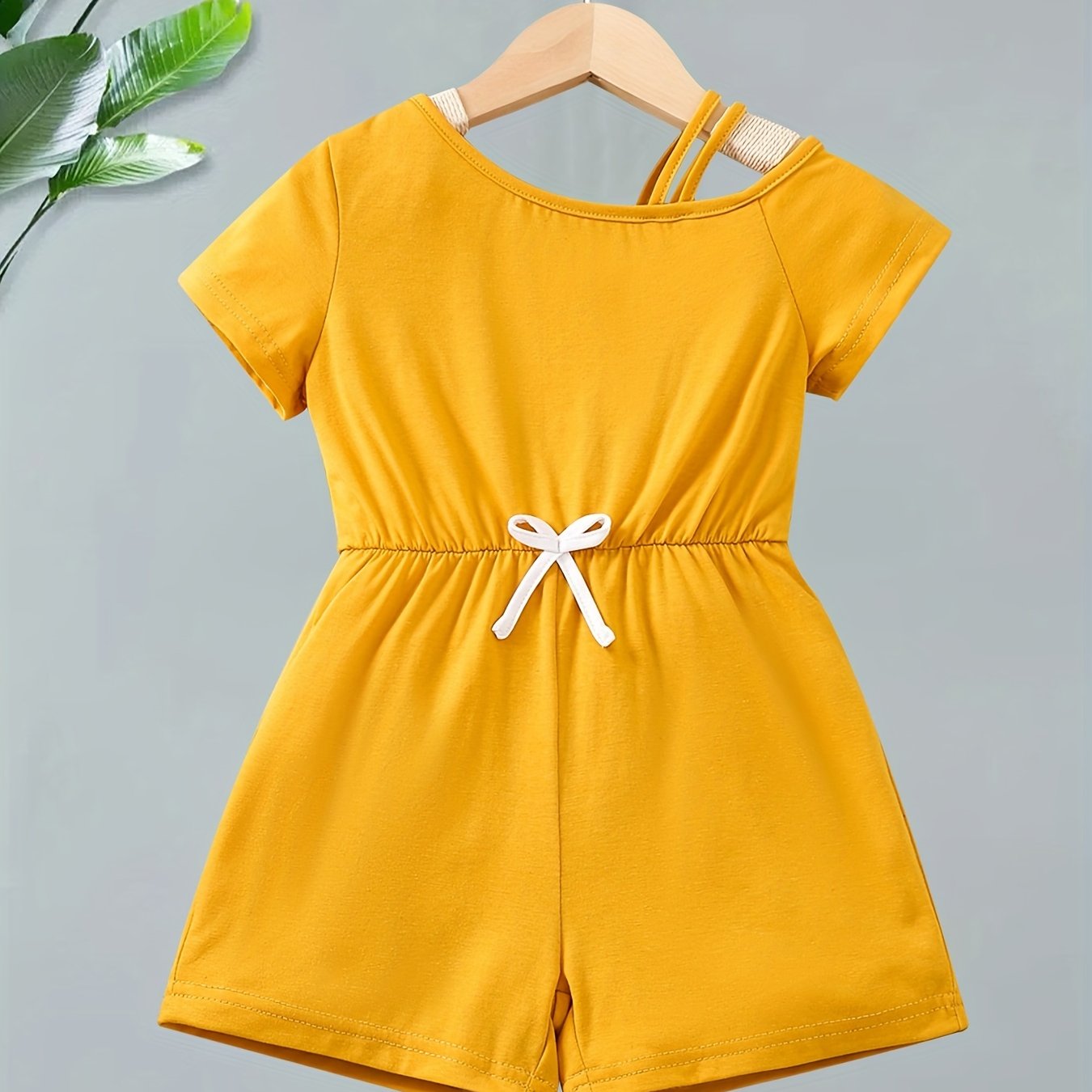Girls Bow Off Shoulder Rompers for Kids