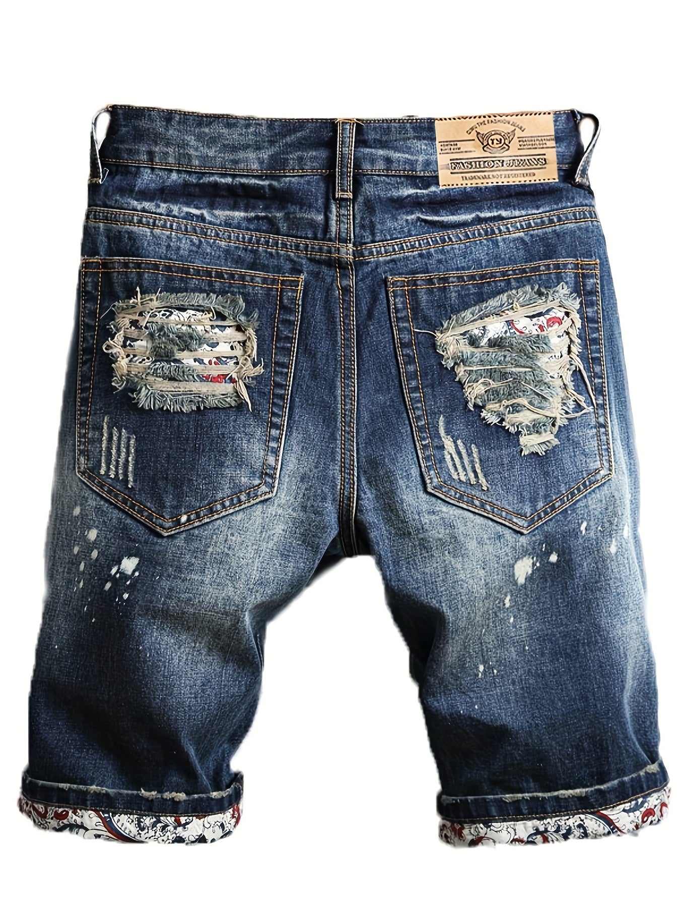 Men's Ripped Jeans Casual Royal Shorts