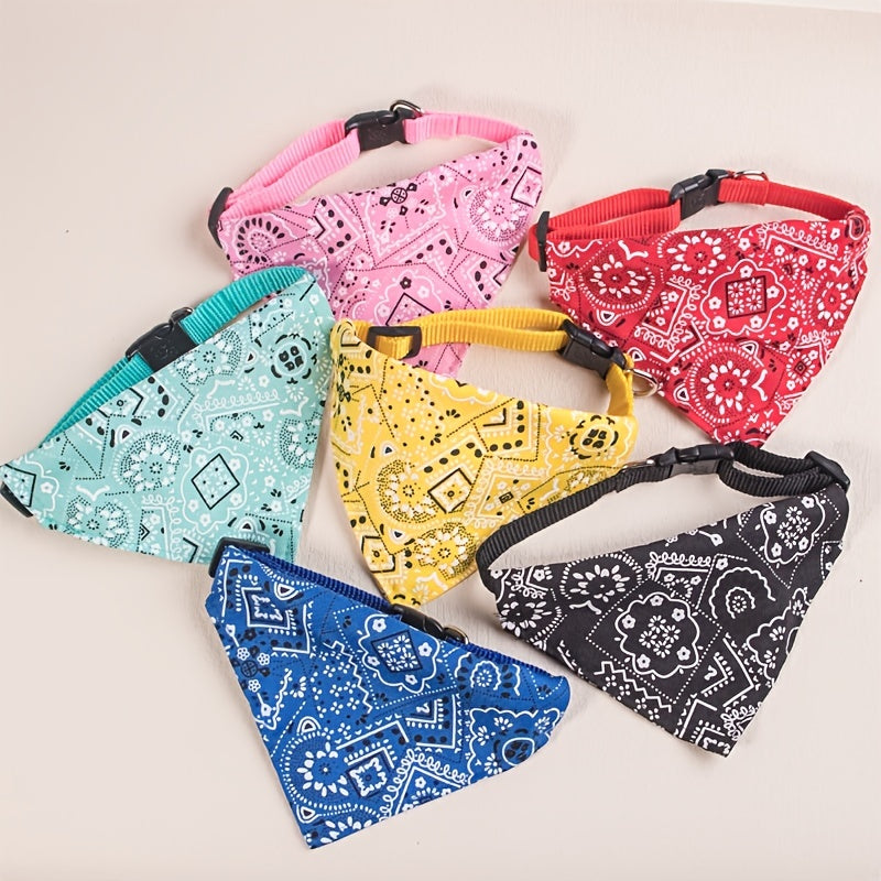 Floral Print Bandana for Small Pets Under 15lbs