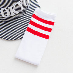 Striped Knee High Socks for Girls Winter Accessories