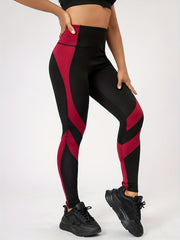 Patchwork Yoga Leggings High Waist Breathable Fitness Pants