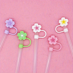 Silicone Straw Tip Covers 5pcs - Reusable Leakproof Straw Plugs
