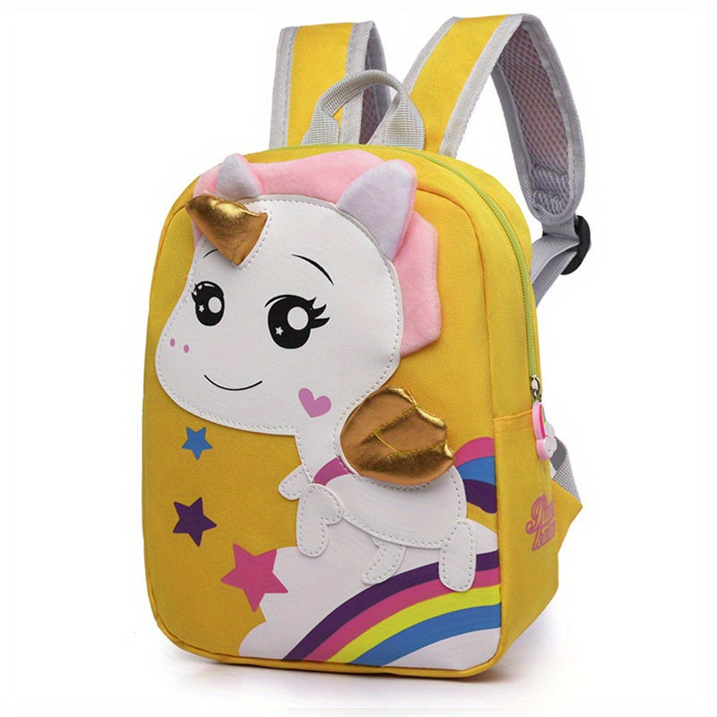 Rainbow Unicorn Pattern Kids Backpack with Air Cushion
