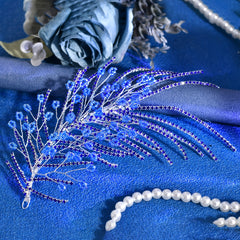 Bohemian Bridal Headpiece with Fireworks Rhinestone Encrusted High Resin