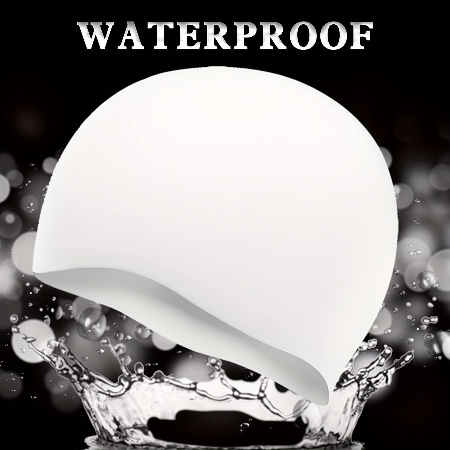 Waterproof Silicone Swimming Cap for Men & Women