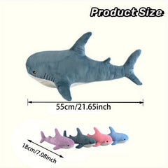 Soft Squishy Shark Plush Toy Set - Giant Shark with 4 Small Sharks