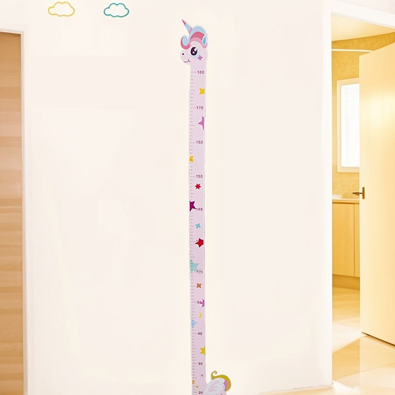 Cartoon Animal Print Height Chart Wall Decal PVC Growth Measuring Stick