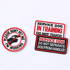 1pc Service Dog Patch Fastener Hook And Loop Patch