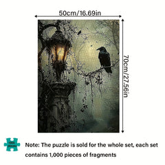 1000pcs Halloween Paper Puzzle Set Frameless for DIY Decor and Fun