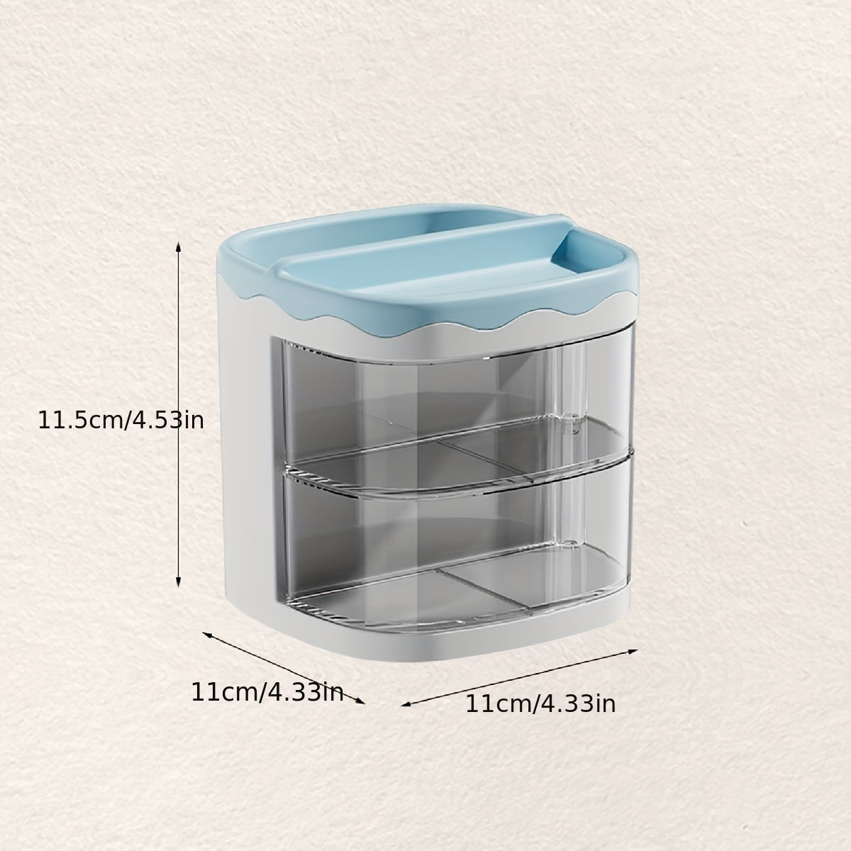 Cartoon Transparent Pen Holder Office Desktop Storage Box
