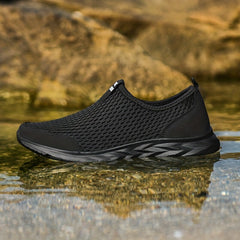 Men's Plus Size Running Shoes Breathable Mesh Non Slip Sneakers