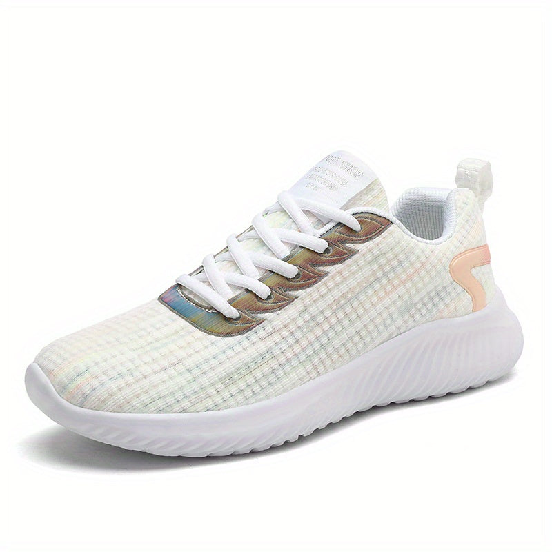 Breathable Mesh Women's Running Shoes, Lace Up, Lightweight
