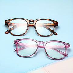 Square Anti Light Glasses For Women Men Students Casual Jelly Frame