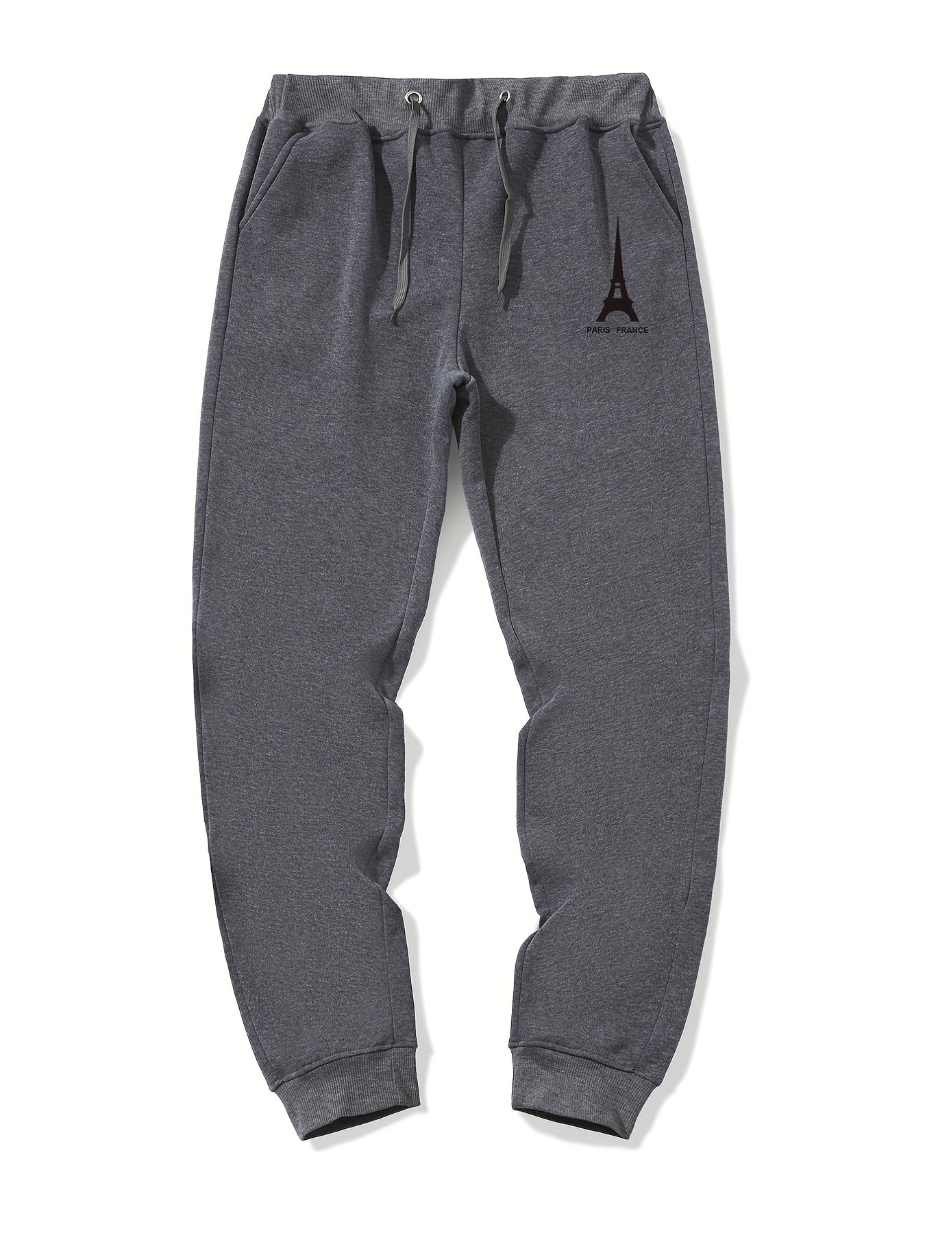 Eiffel Tower Drawstring Sweatpants Men's Jogger Pants