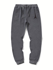 Eiffel Tower Drawstring Sweatpants Men's Jogger Pants