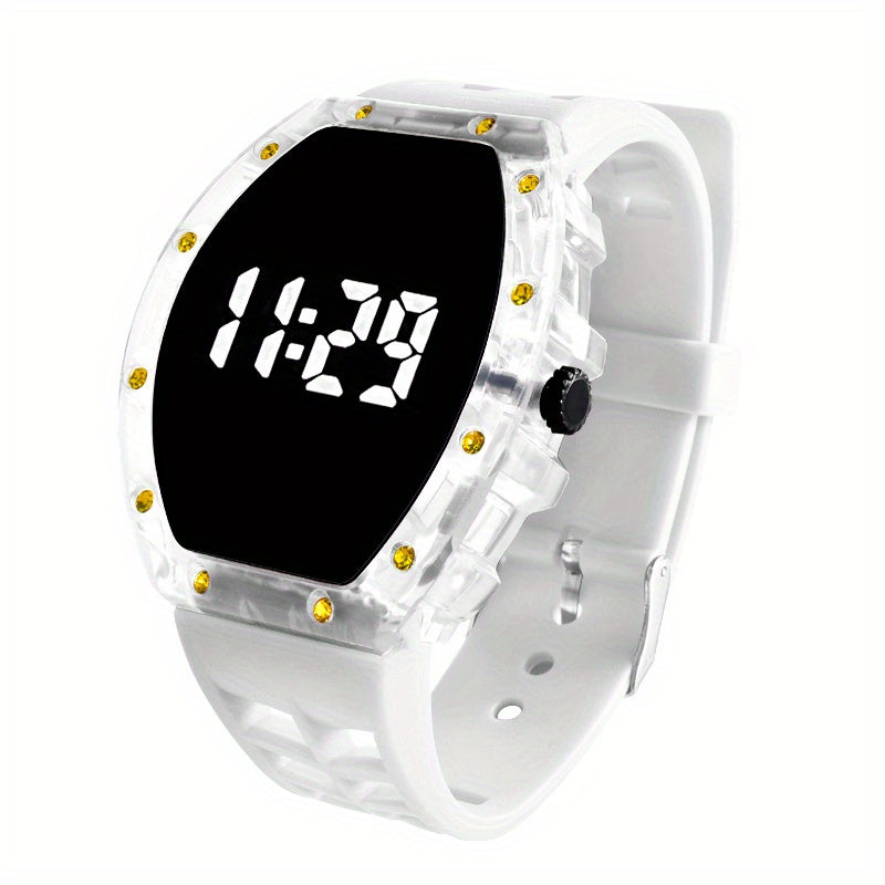 Men's Square LED Display Sports Watch