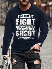 Funny 3D Pattern Print Men's Graphic T-shirt Long Sleeve Pullover Tops