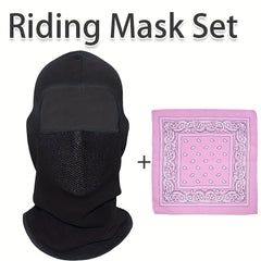 2PCS Cycling Mask Set - Windproof Mask & Square Scarf for Halloween Christmas