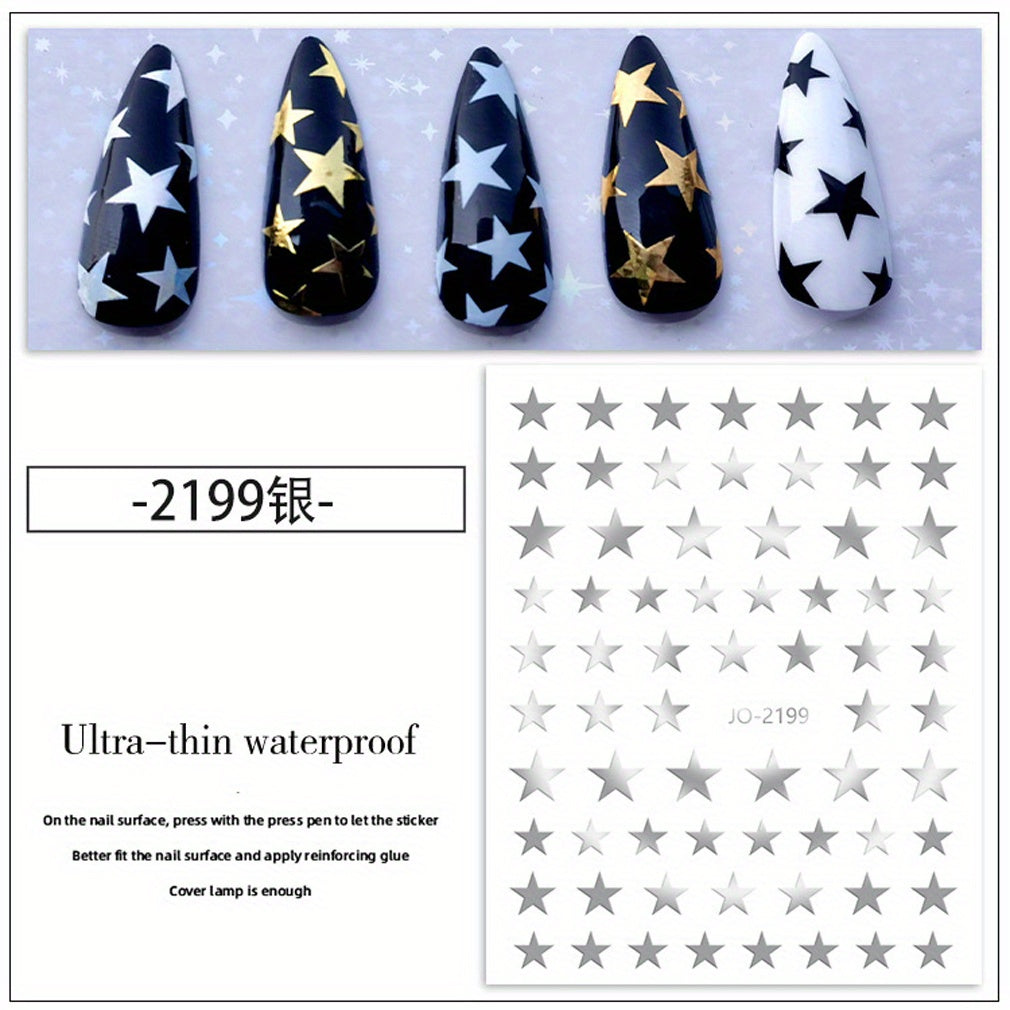 Self Adhesive Galaxy Star Nail Stickers - DIY Nail Enhancement