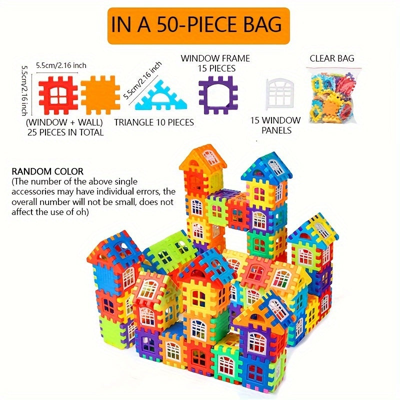 50-100pcs Large Building Blocks Set Creative Construction Educational Toy
