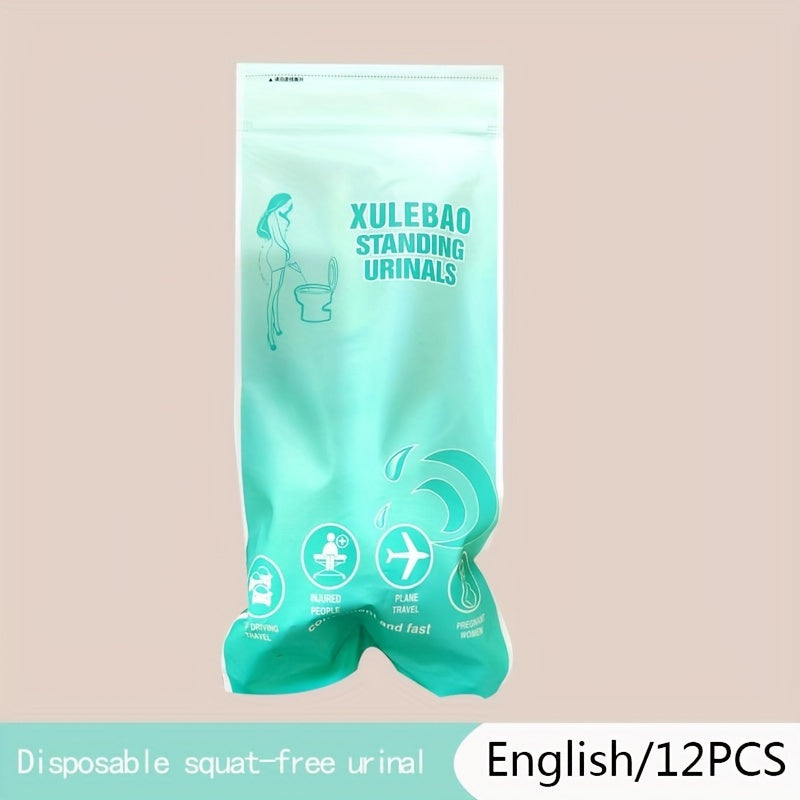12pcs Disposable Female Standing Urinal Outdoor Travel Portable Funnel
