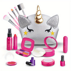 Unicorn Washable Makeup Set for Girls - Birthday Gift Princess Makeup Box