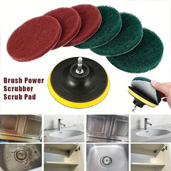 8pcs Drill Power Brush Tile Scrubber Cleaning Kit