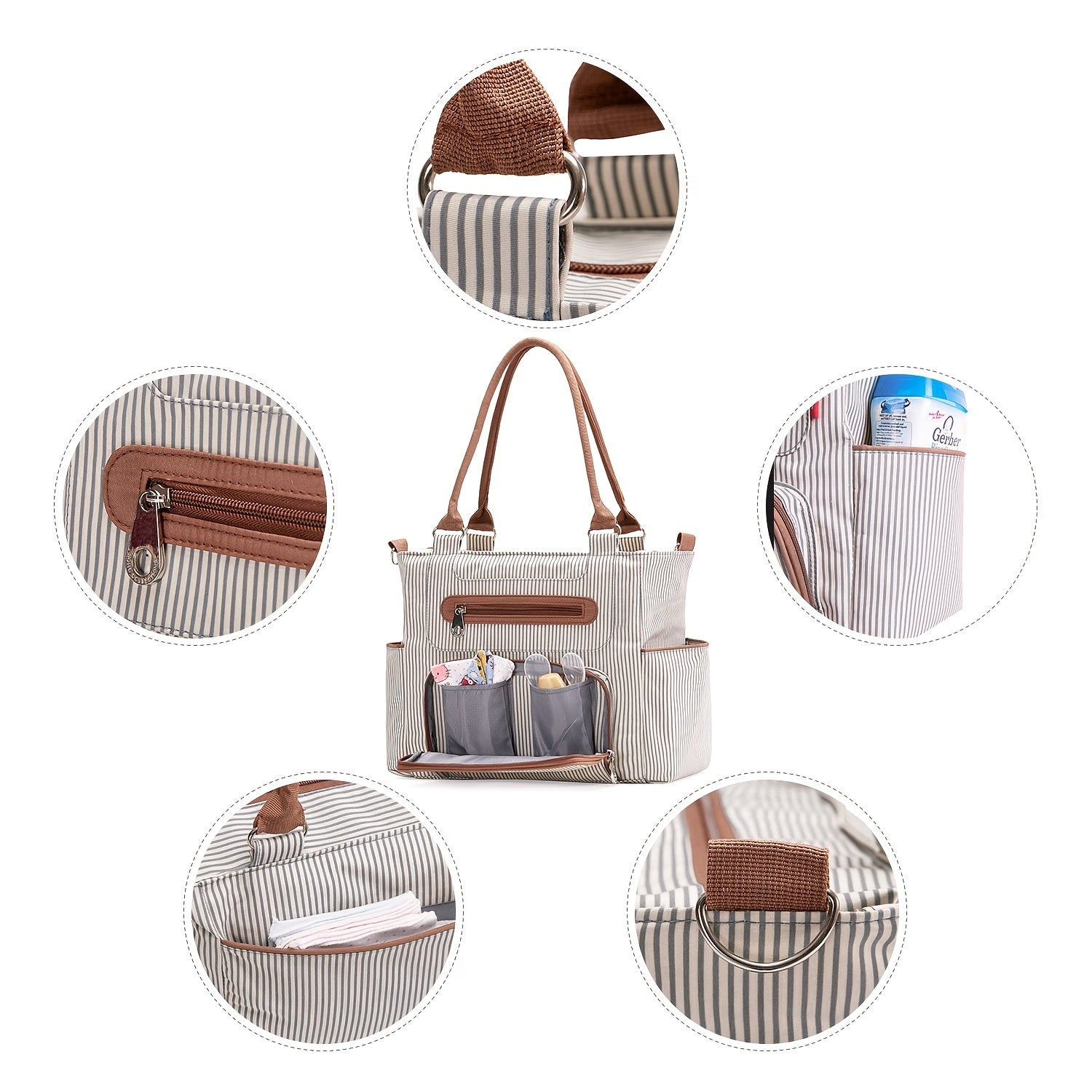 Multifunctional Mommy Bag Large Capacity Handbag for Mother Baby Outing