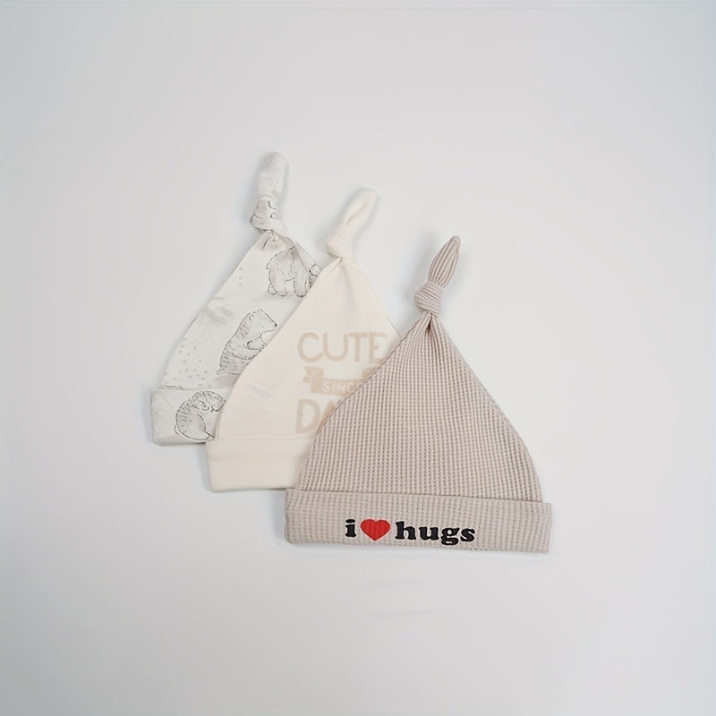 3pcs Tweeter Hat for Infants 0-6 Months