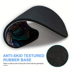 Sugar Skull Round Mouse Mat Mouse Pad Non Slip Rubber Base Mousepad