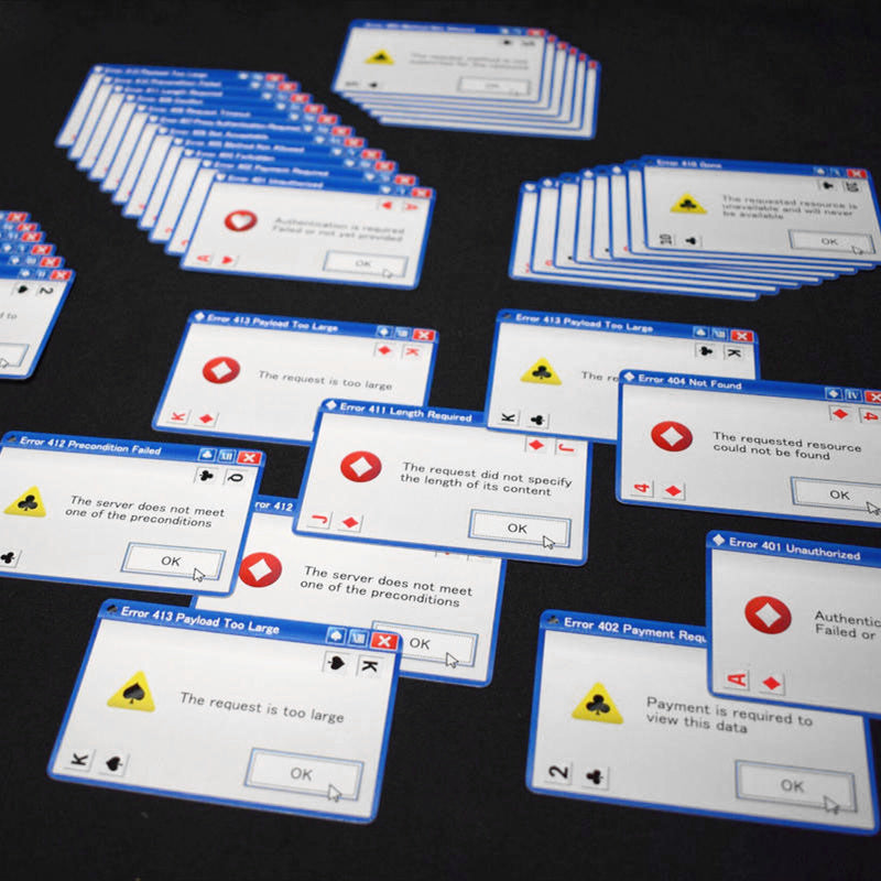 Windows Error Proof Playing Cards - Fun & Stress Card Game