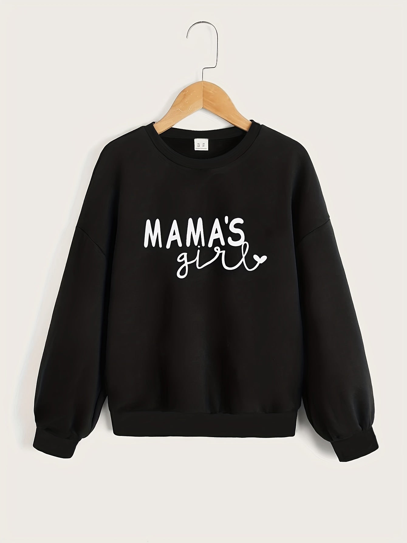 Girls' Leopard Portrait Graphic Sweatshirt Long Sleeve Pullover