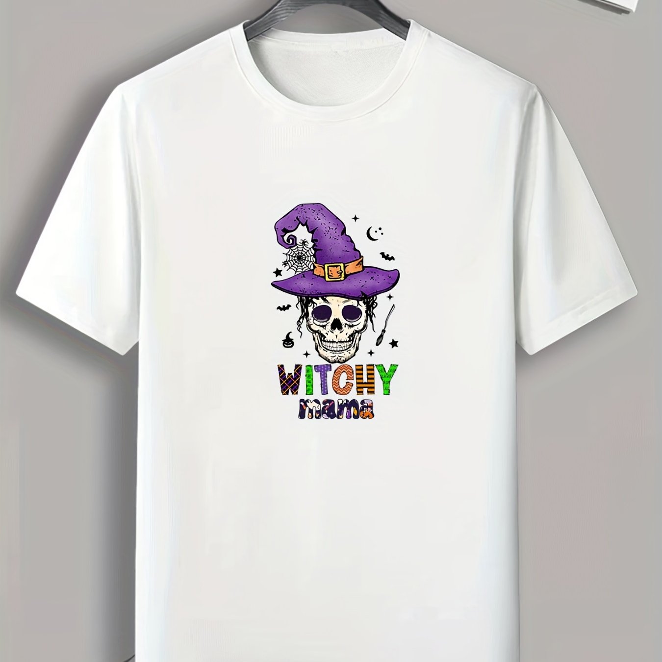 Halloween Witchy Mama Pattern Print Men's Sports T-Shirt