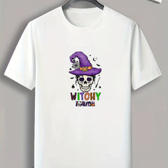 Halloween Witchy Mama Pattern Print Men's Sports T-Shirt