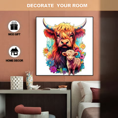 Cow Wooden Puzzle Unique Irregular Animal Shape Puzzles Wooden Toys