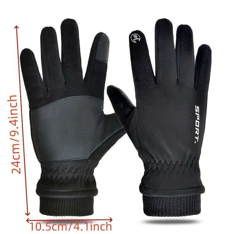 Retro Windproof Touchscreen Gloves for Outdoor Sports and Cycling