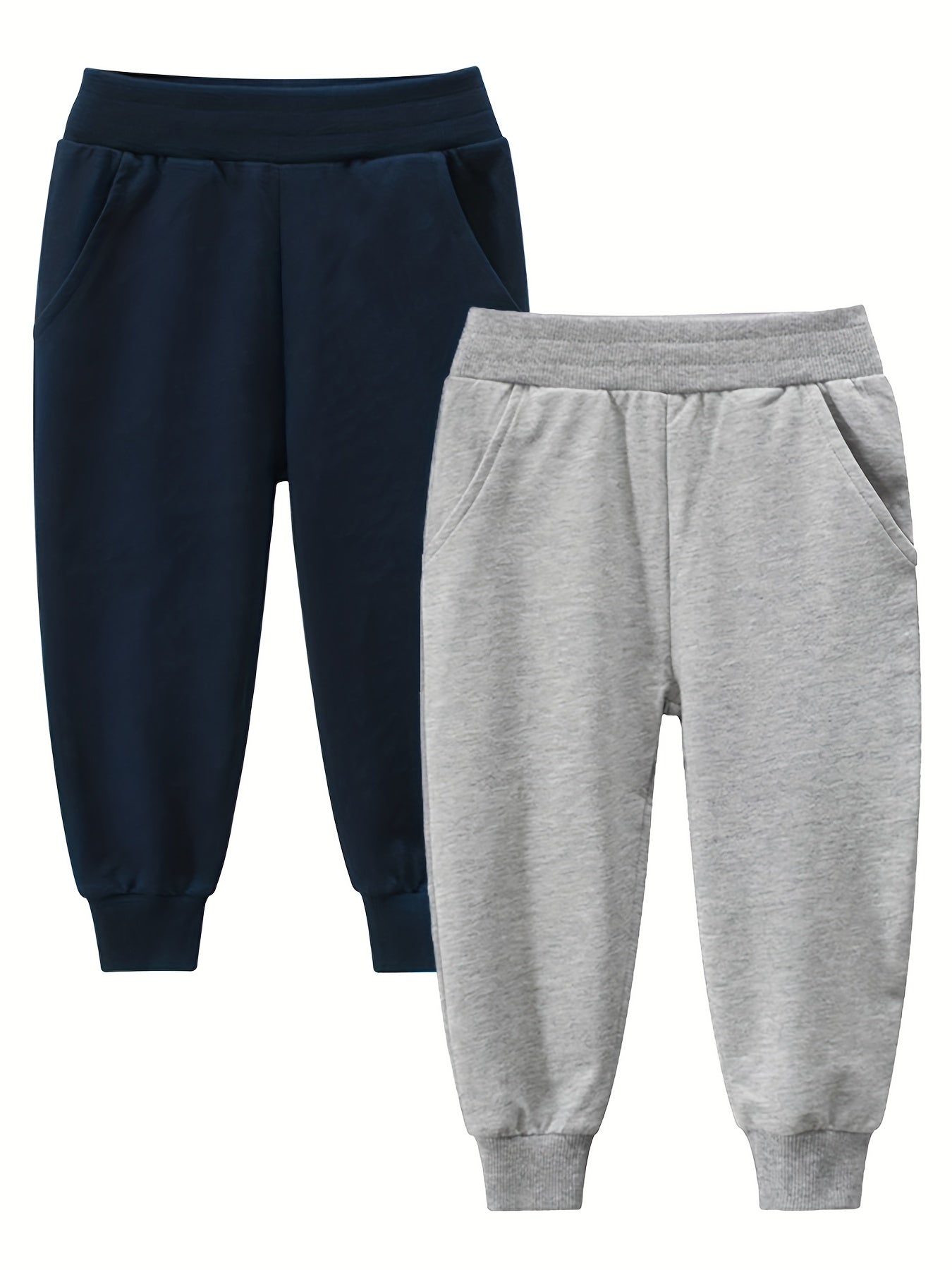 2pcs Boys Casual Active Sweatpants Quick Dry Jogger Sports Pants