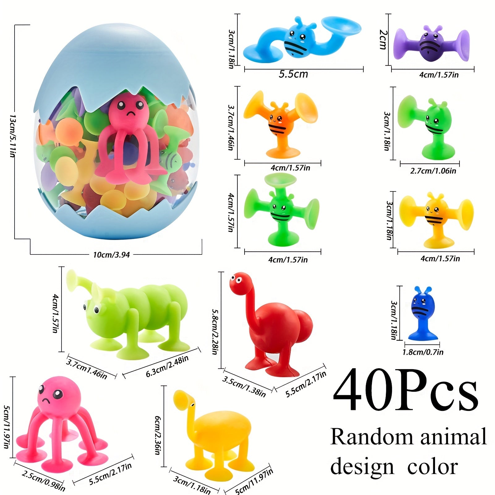 Suction Cup Stacking Toys for Kids - Montessori Bathtub Sensory Travel Toys