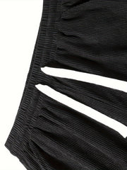 Men's Loose Solid Pants With Pockets Comfy Drawstring Trousers