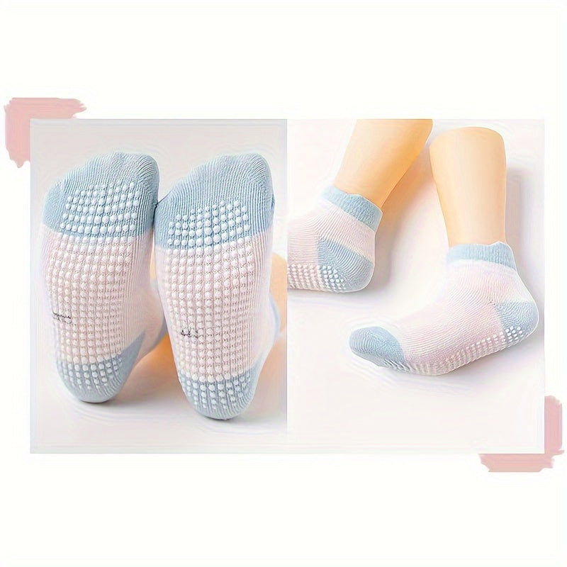 Kids Non-Slip Sports Socks, 6 Pairs, Boys & Girls