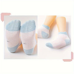 Kids Non-Slip Sports Socks, 6 Pairs, Boys & Girls
