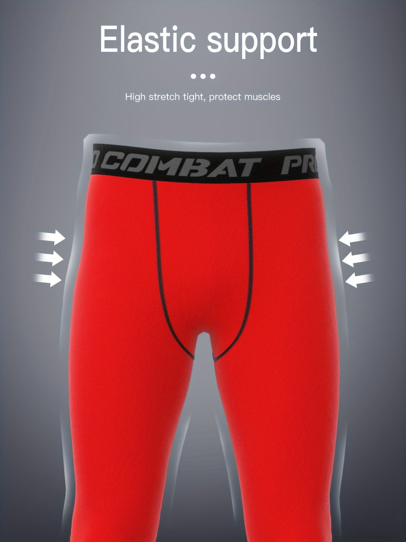 Men's 3pcs Solid Leggings Active Quick Drying Sports Compression Pants