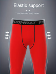 Men's Solid Leggings Active Quick-Dry Compression Pants