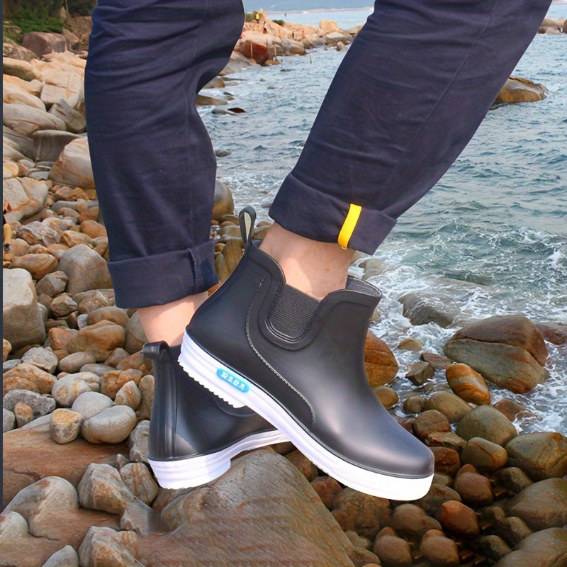 Men's Waterproof Non Slip Rain Boots for Outdoor Activities
