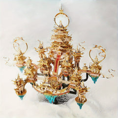 Metal Puzzle Model Kits Palace Building Kits For Adults DIY Handcraft Gift
