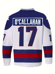 Men's Ice Hockey Jersey 17 Vintage Embroidery Sweat-wicking Training Sweatshirt